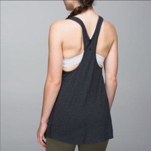 Lululemon Dark Gray Racerback Tank Top M OM Tank